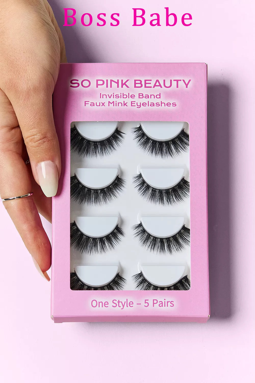 SO PINK BEAUTY Faux Mink Eyelashes 5 Pairs by Trendsi