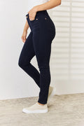 Judy Blue Full Size Garment Dyed Tummy Control Skinny Jeans by Trendsi