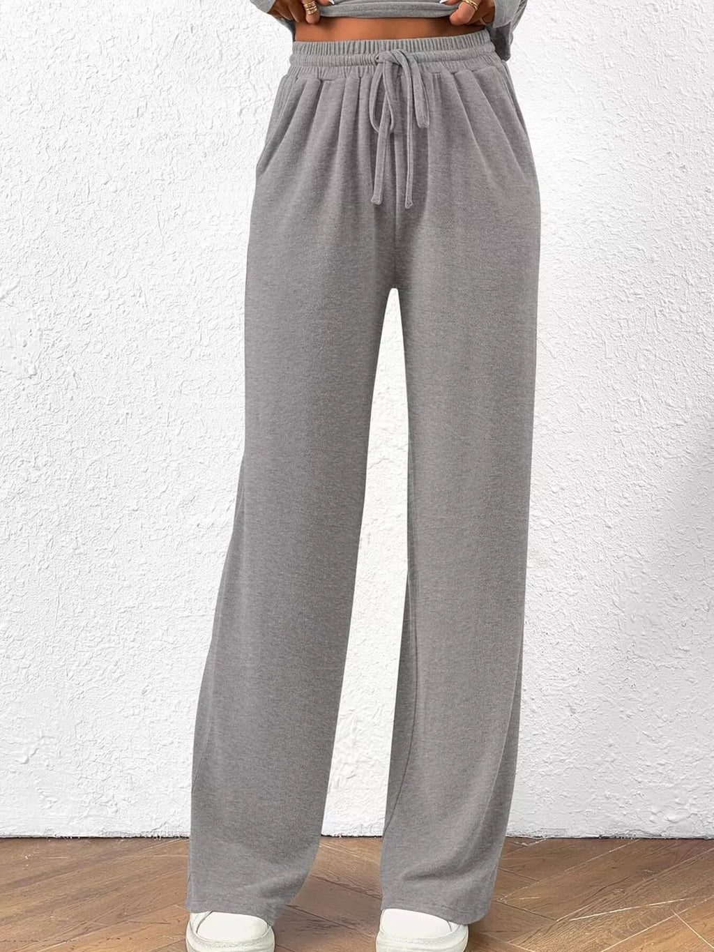 Long Sleeve Top and Wide Leg Pants Set by Trendsi