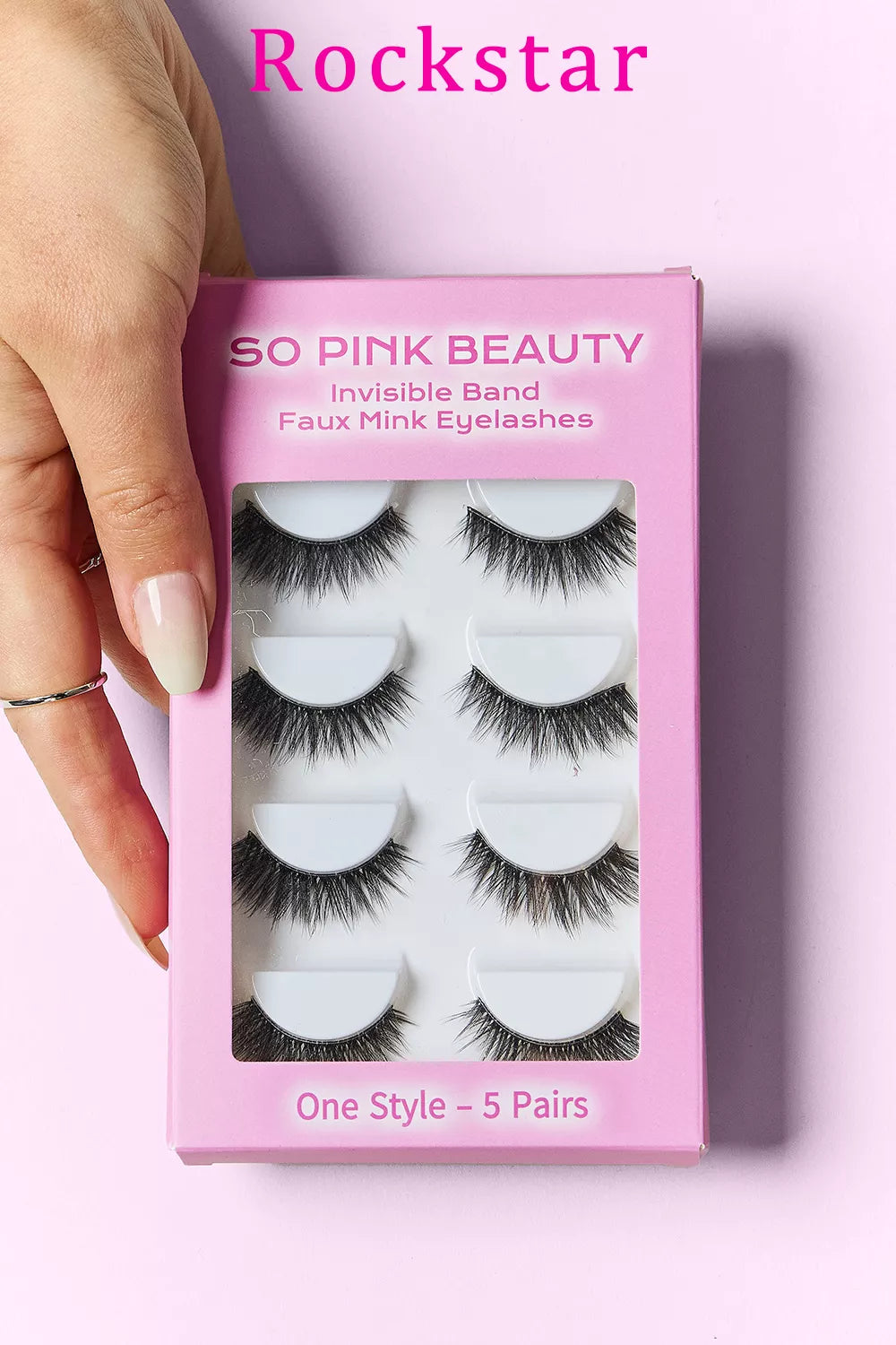 SO PINK BEAUTY Faux Mink Eyelashes 5 Pairs by Trendsi