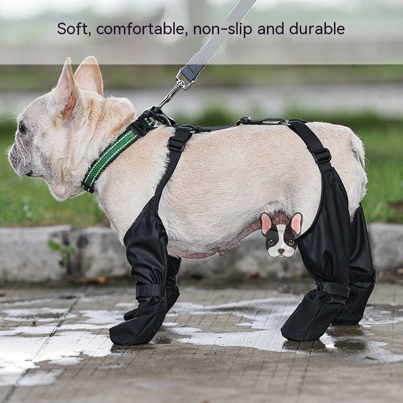 Waterproof Dog Shoes Adjustable Dog Boots Pet Breathbale Shoes For Outdoor Walking Soft French Dog Shoes Pets Paws Protector Pet Products by DC-THE CEO