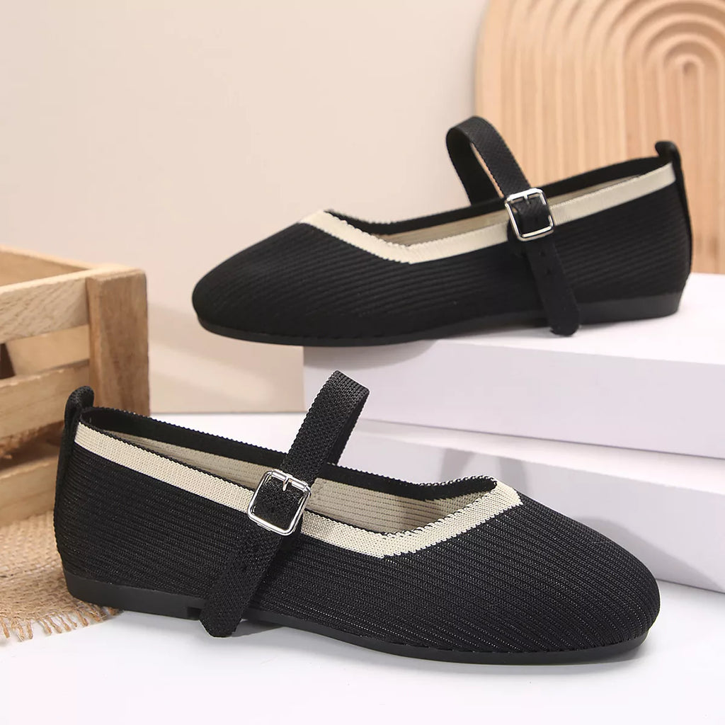 Round Toe Mesh Slip-Ons by Trendsi