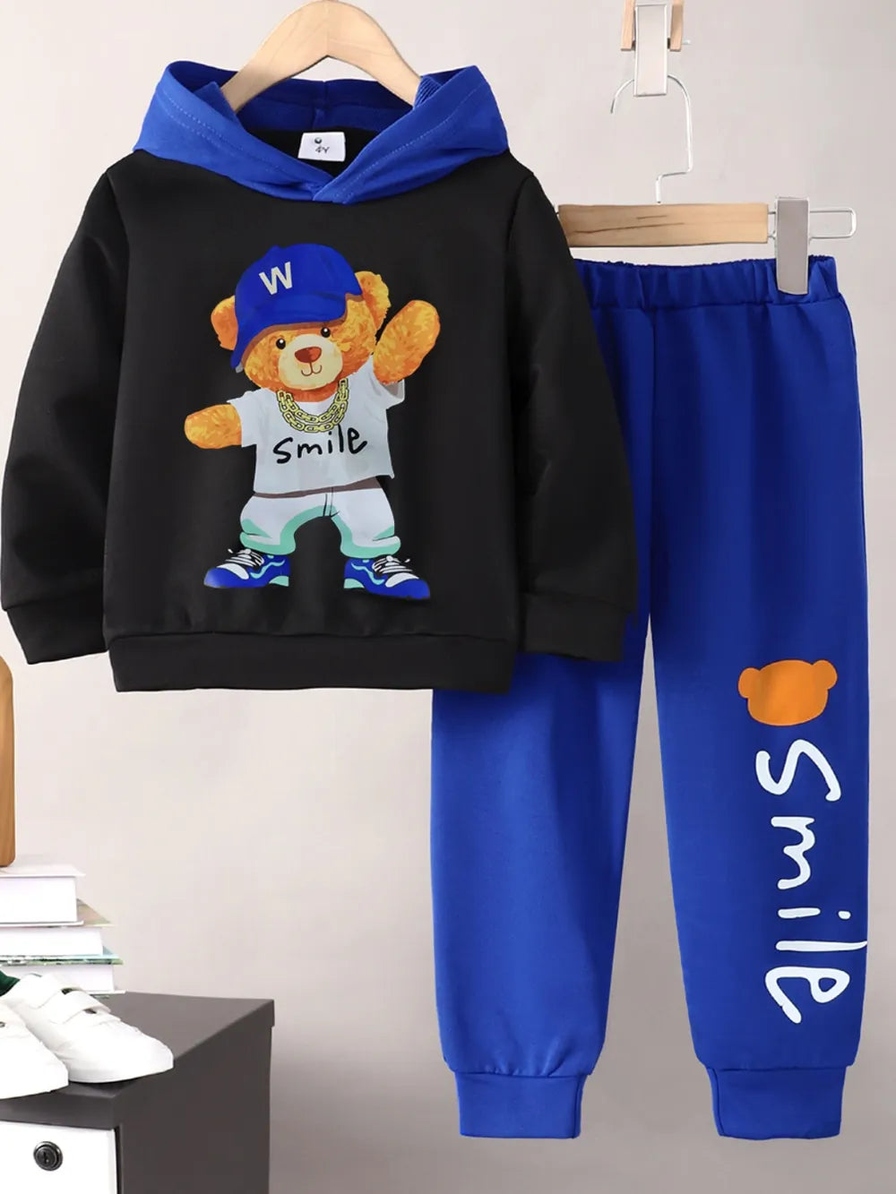 Children's Cartoon Graphic Hoodie and Pants Set by Trendsi