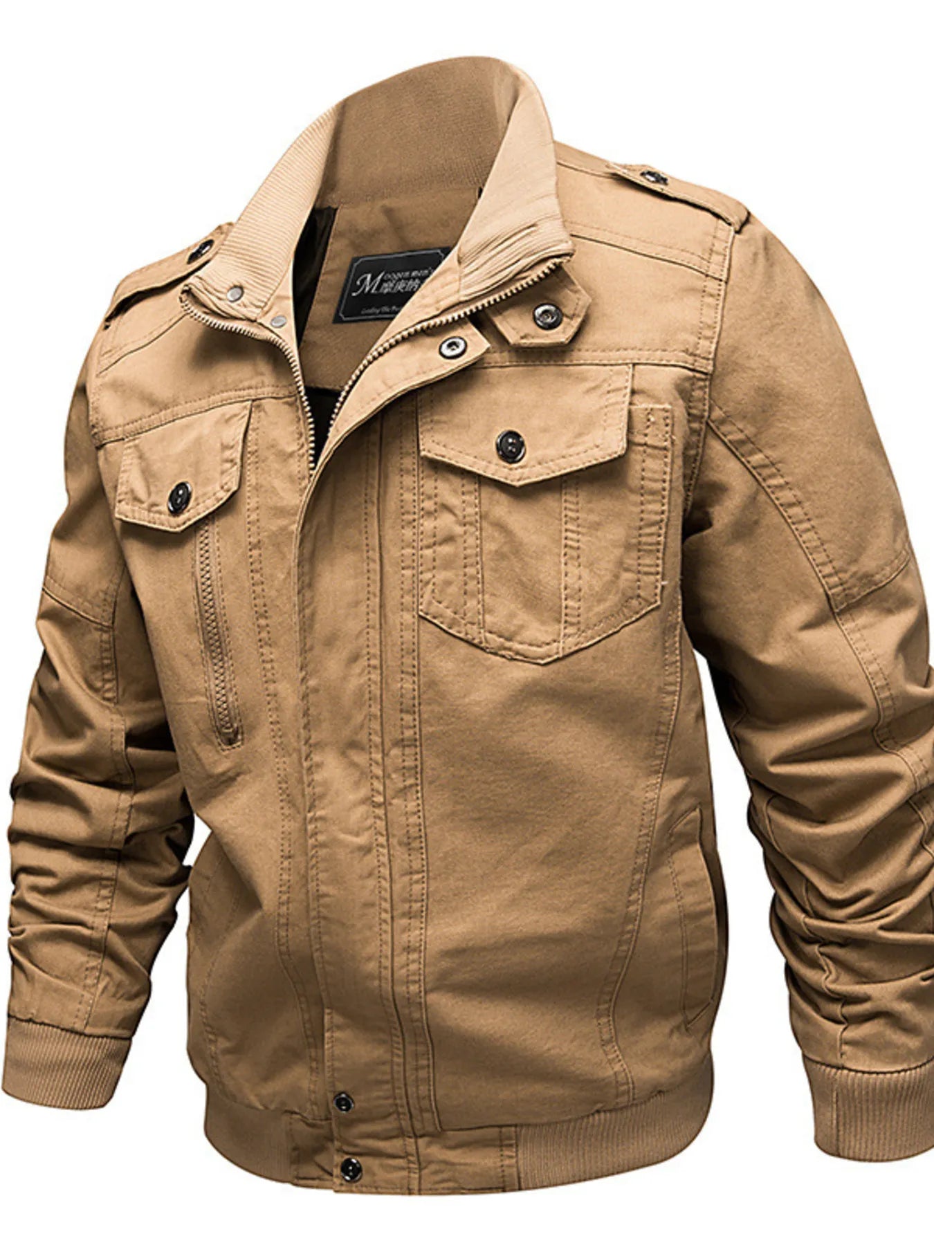Men's Plus Size Casual Zip Up Lightweight Jacket by Trendsi