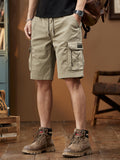 Men's Plus Size Casual Cargo Shorts by Trendsi