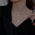 Triangle Pendant Y Necklace by Trendsi