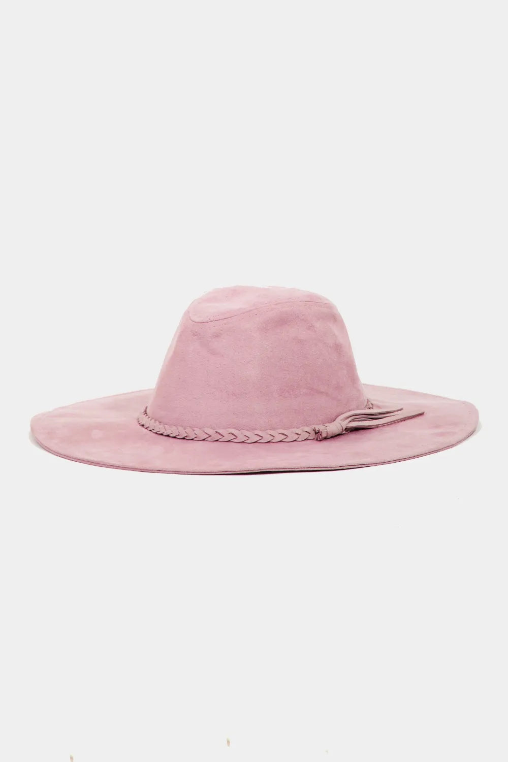 Fame Braided Faux Suede Hat by Trendsi