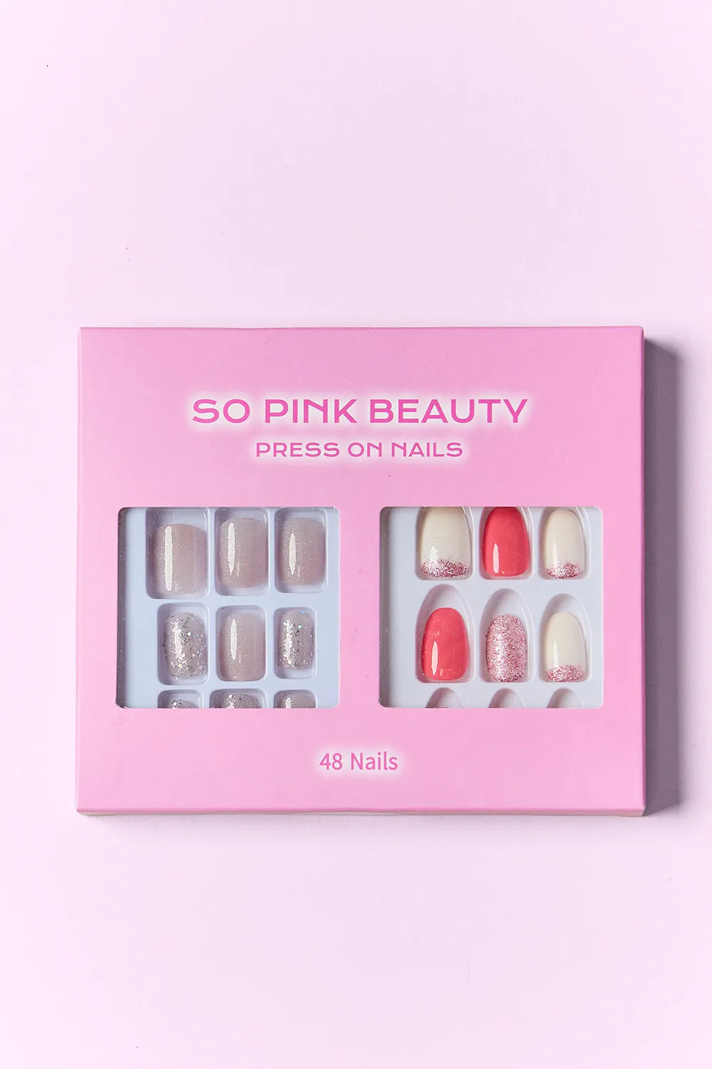 SO PINK BEAUTY Press On Nails 2 Packs by Trendsi