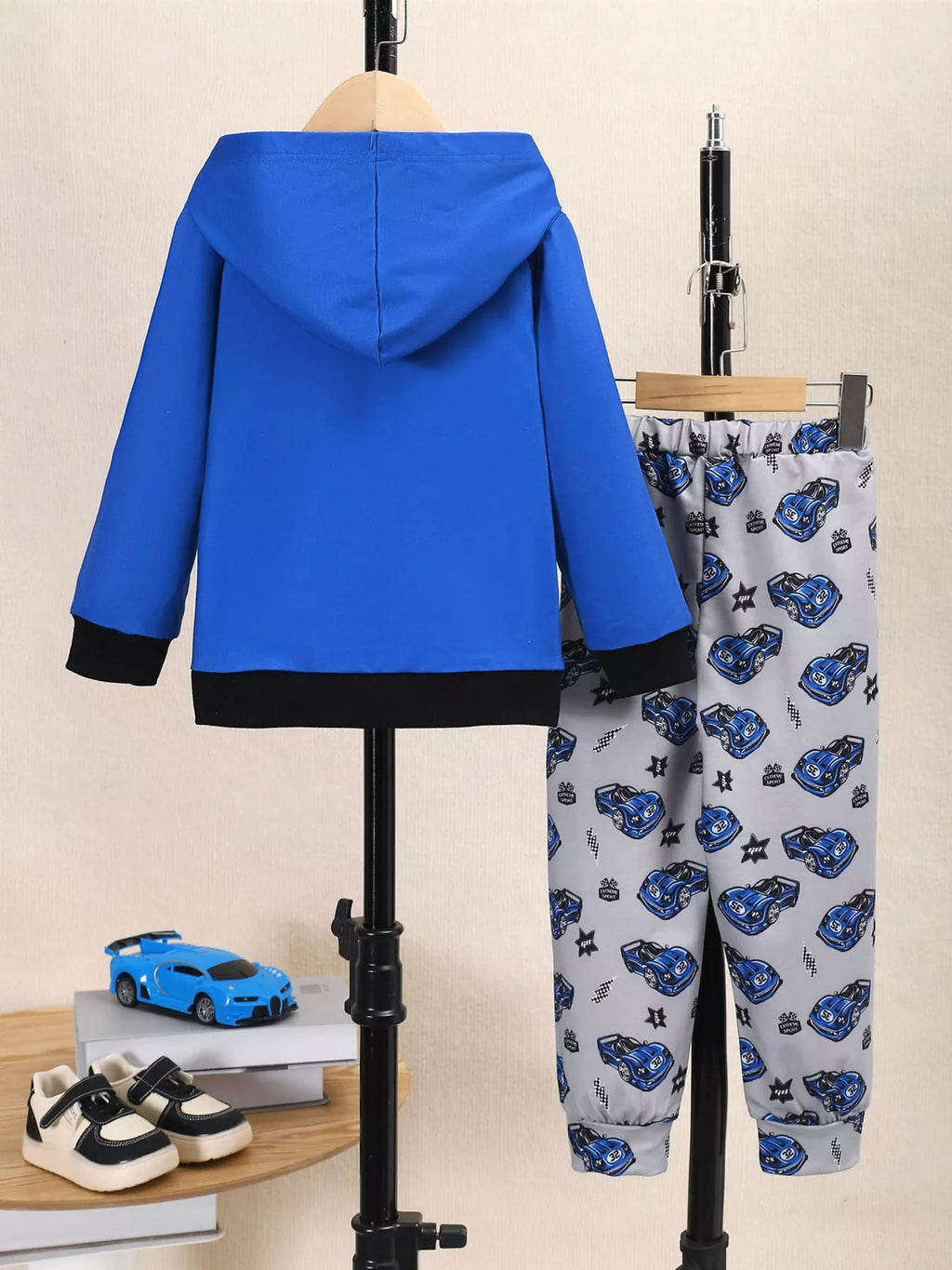 Children's Racing Car Hoodie & Pants Set by Trendsi