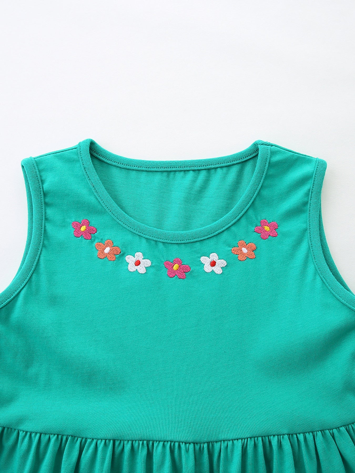 Children's Sleeveless Embroidered Casual Dress by Trendsi