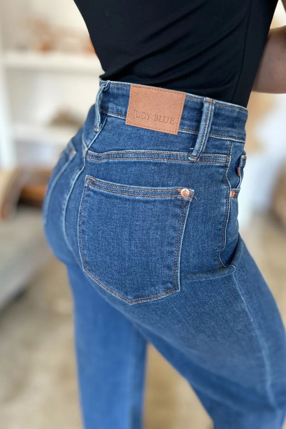 Judy Blue Full Size High Rise Straight Jeans by Trendsi