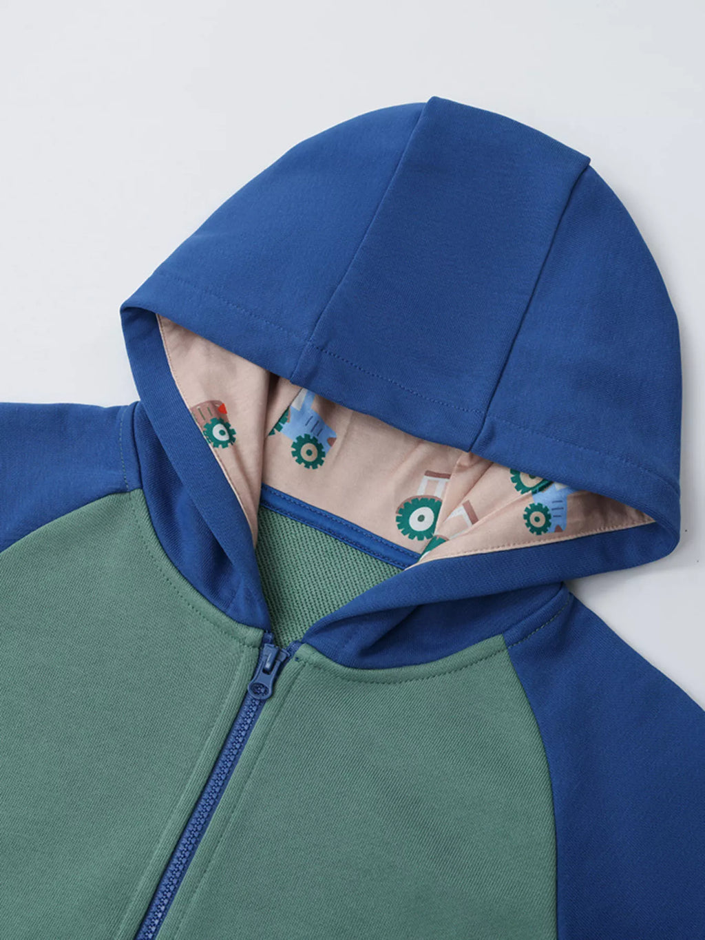 Children's Tractor Zip-Up Hoodie by Trendsi