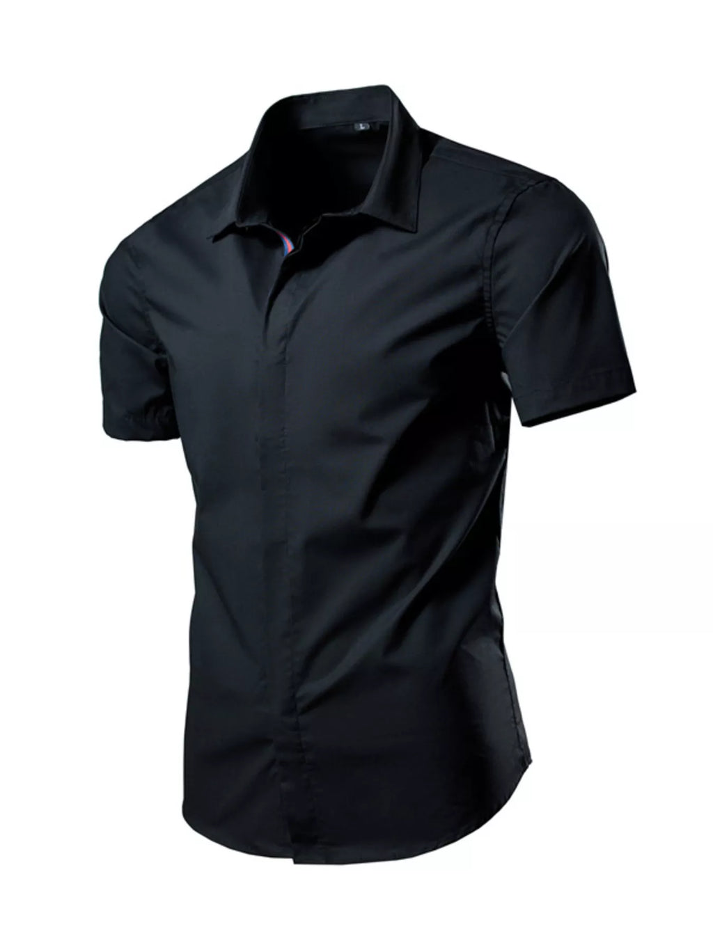 Men's Plus Size Slim Fit Short Sleeve Shirt by Trendsi