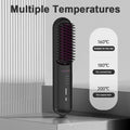 Portable USB Rechargeable Cordless Men Beard Hair Straightener Brush Mini Wireless 2 In 1 Woman Hair Straightener Comb by DC-THE CEO