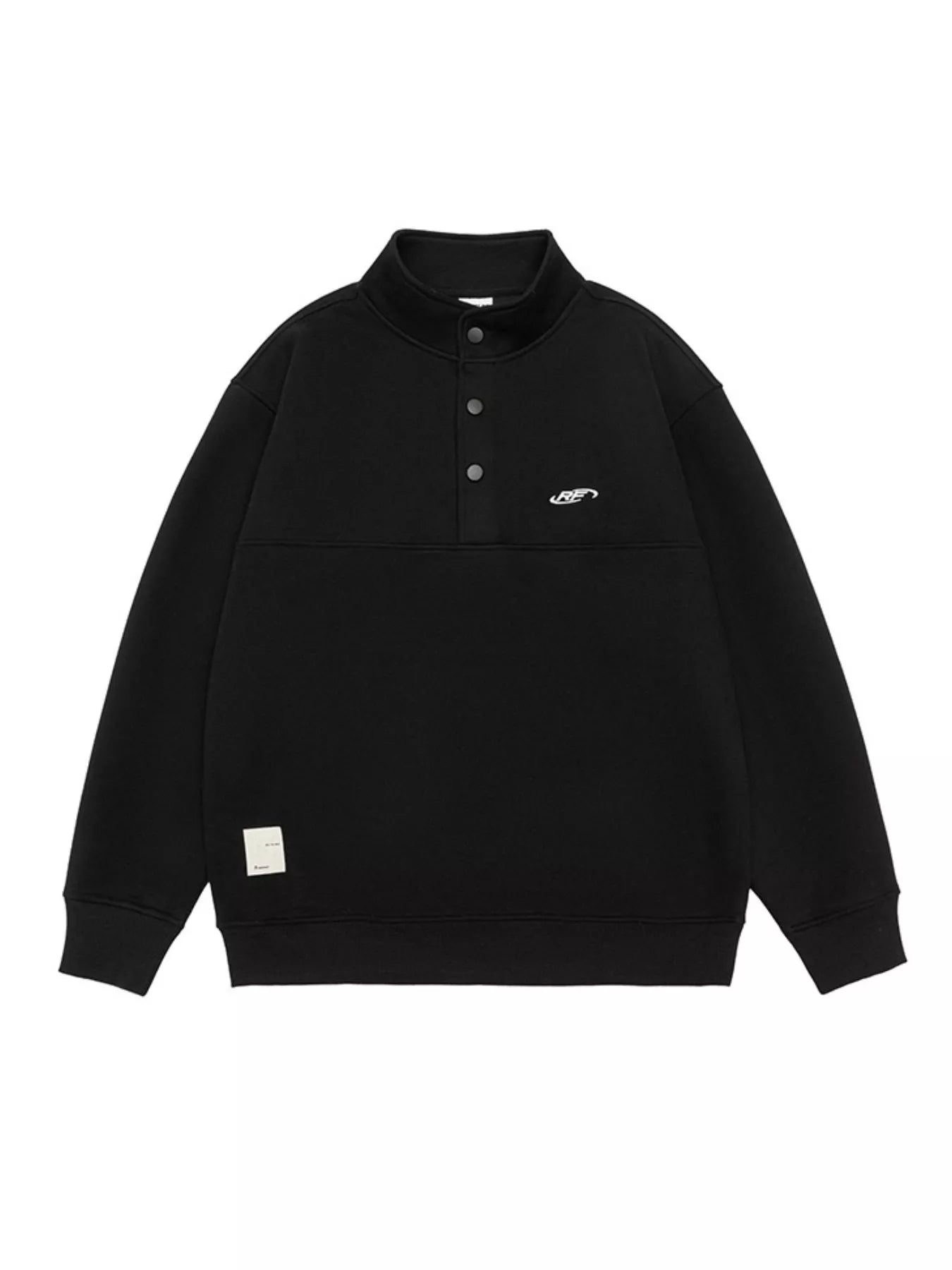 Men's Plus Size Button Detail Long Sleeve Sweatshirt by Trendsi