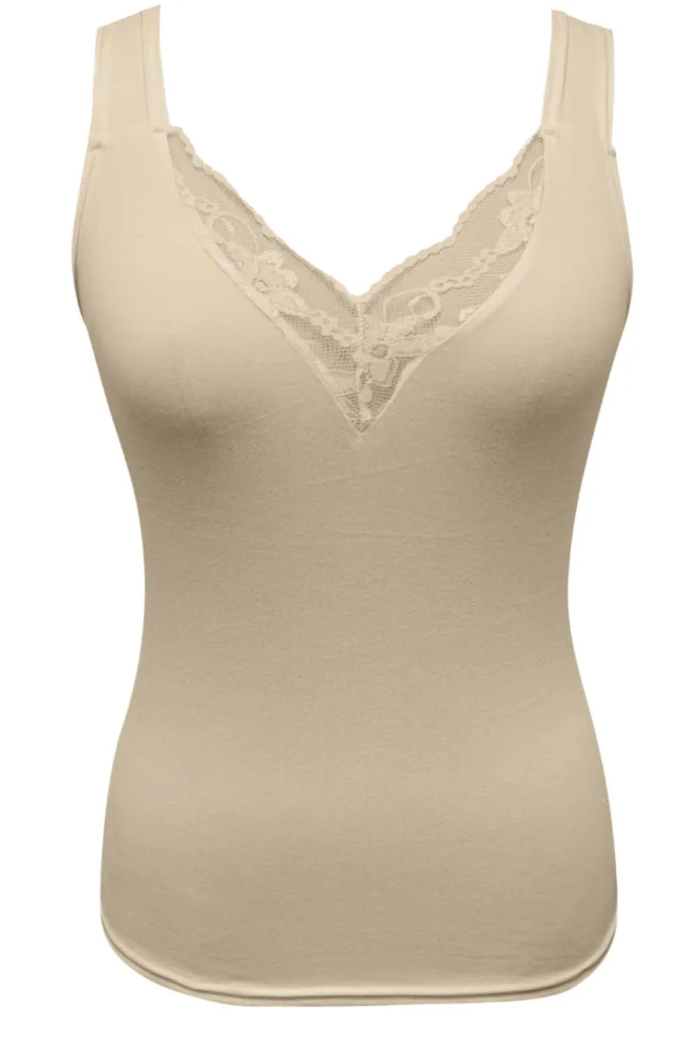 Full Size Lace Detail V-Neck Tank Plus Size by Trendsi