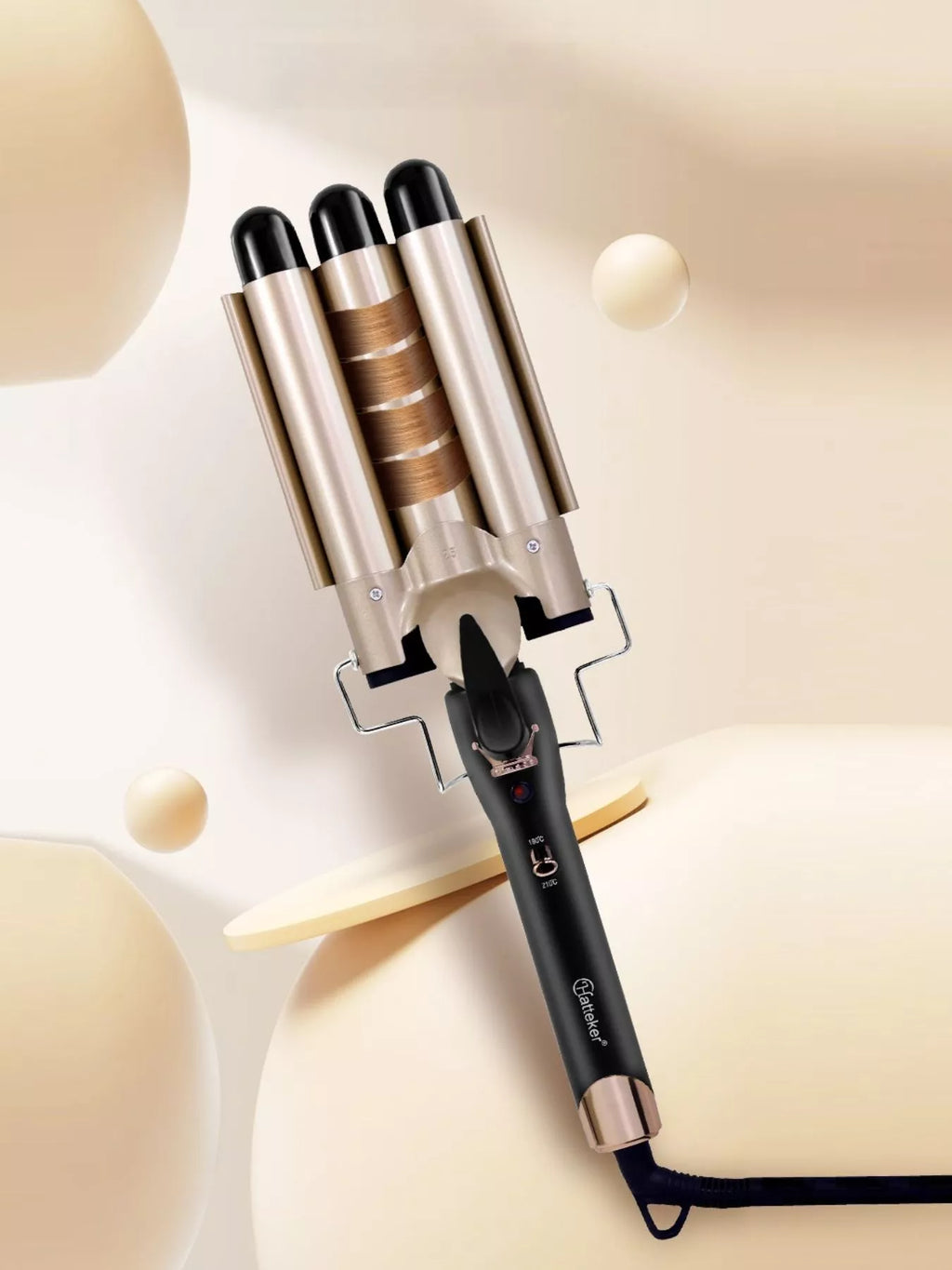3-Barrel Instant Waver Curling Iron by Trendsi