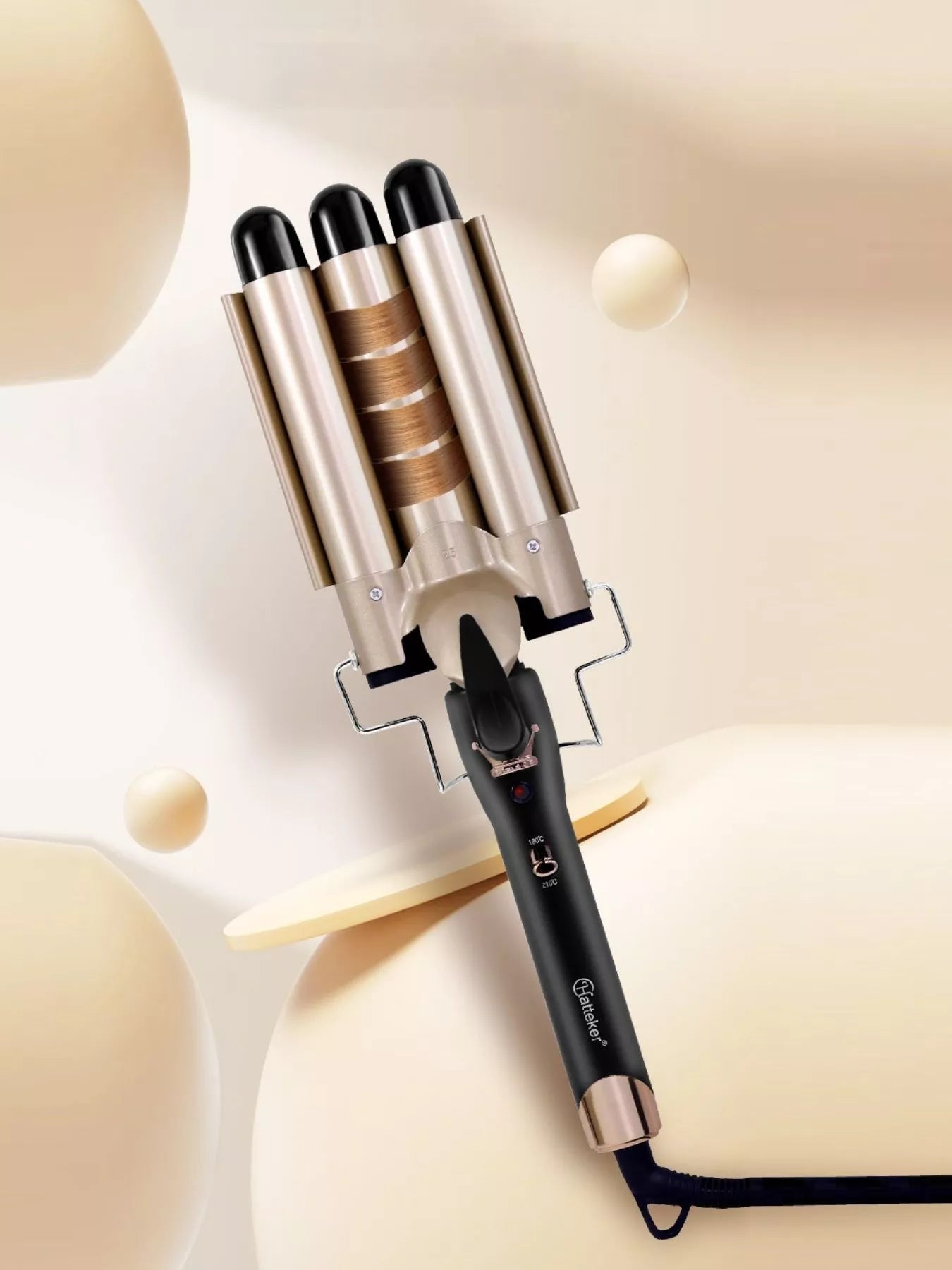3-Barrel Instant Waver Curling Iron by Trendsi