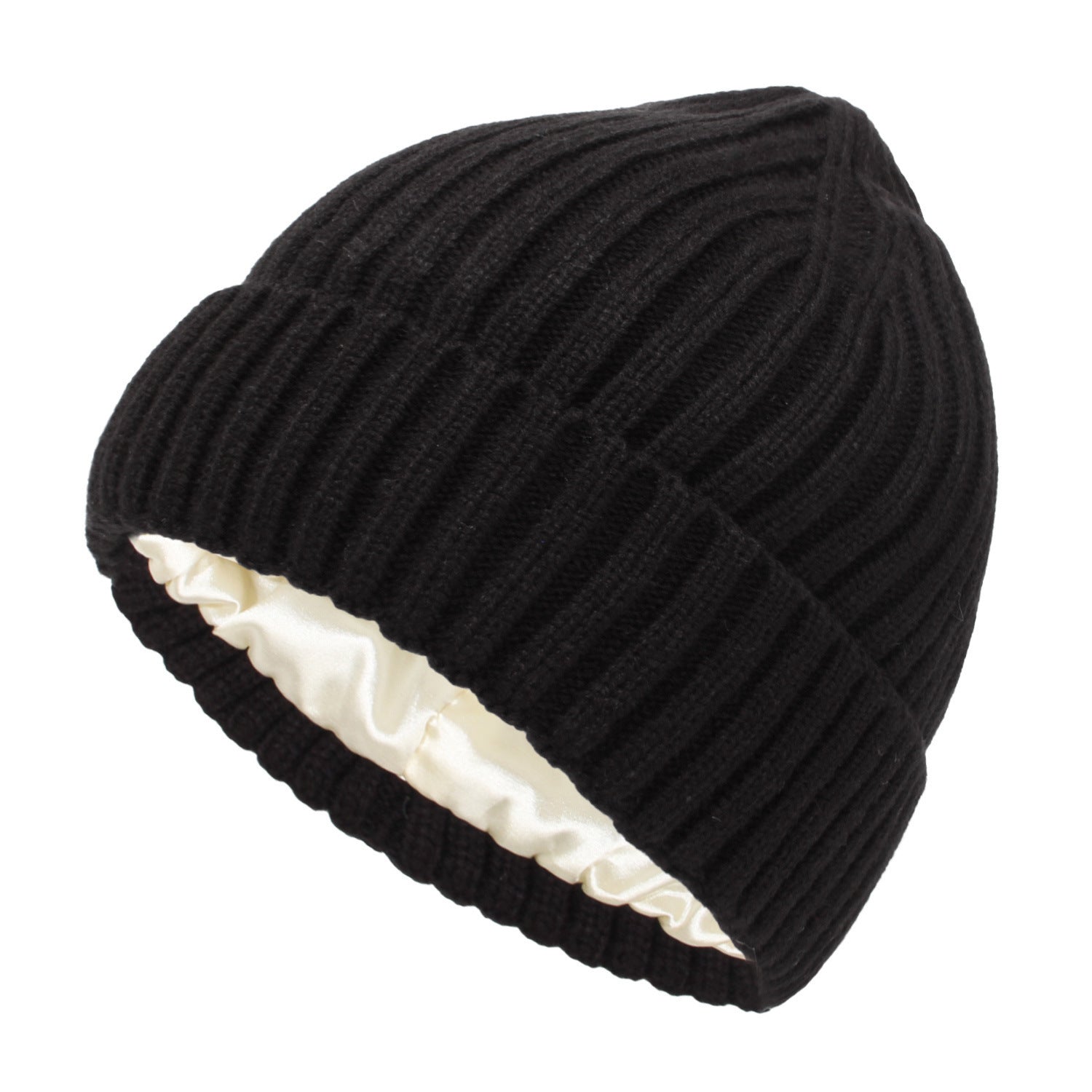 Satin Warm All-matching Slipover Knitted Hat by DC-THE CEO