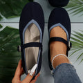 Round Toe Mesh Slip-Ons by Trendsi