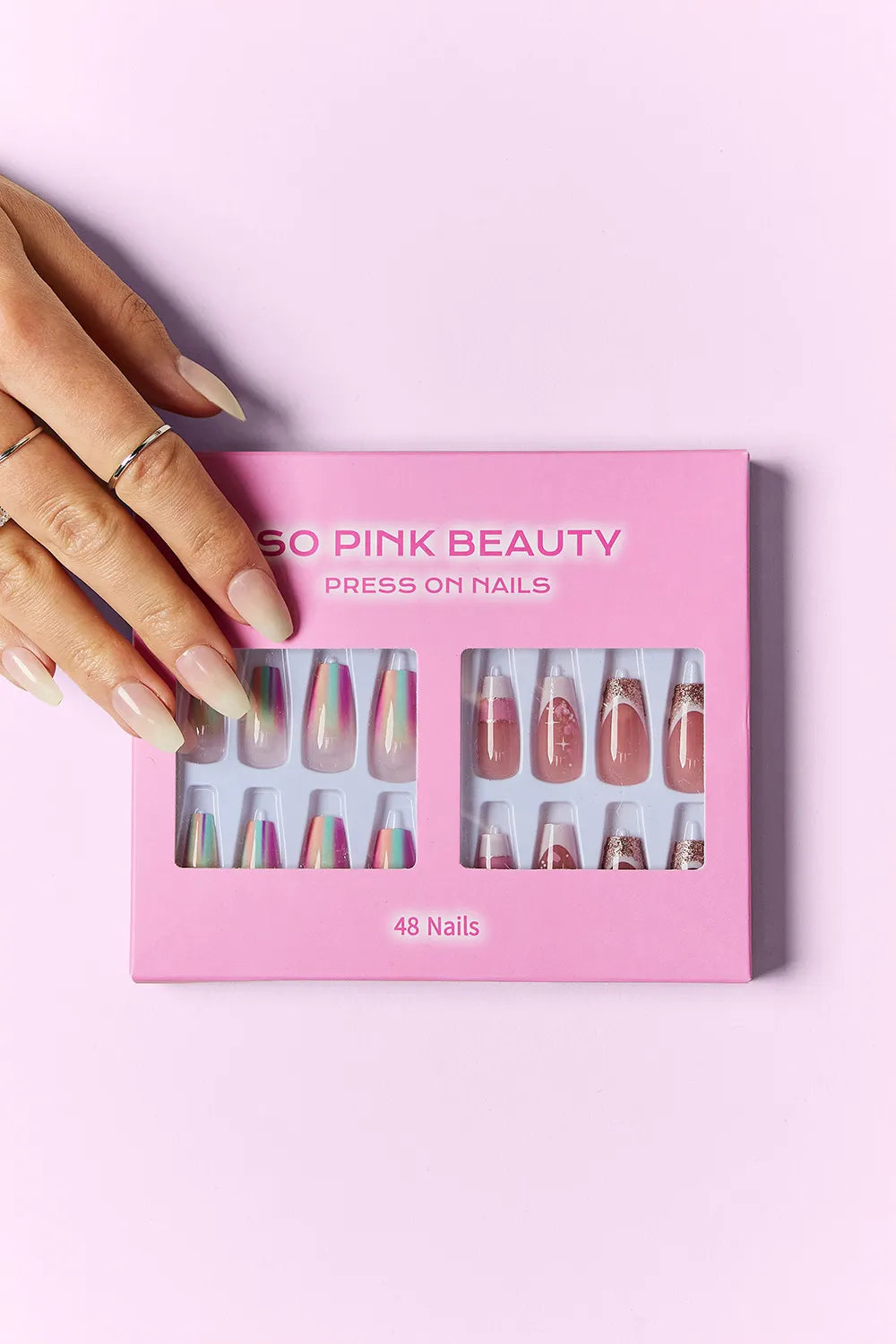 SO PINK BEAUTY Press On Nails 2 Packs by Trendsi