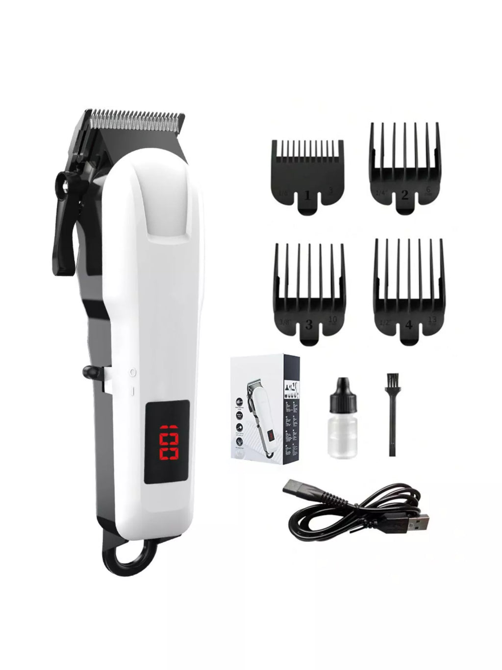 Cordless Hair Clipper with LED Display by Trendsi