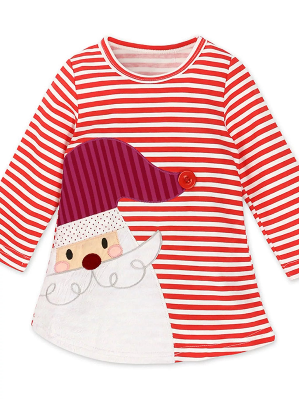 Children's Striped Long Sleeve Dress by Trendsi