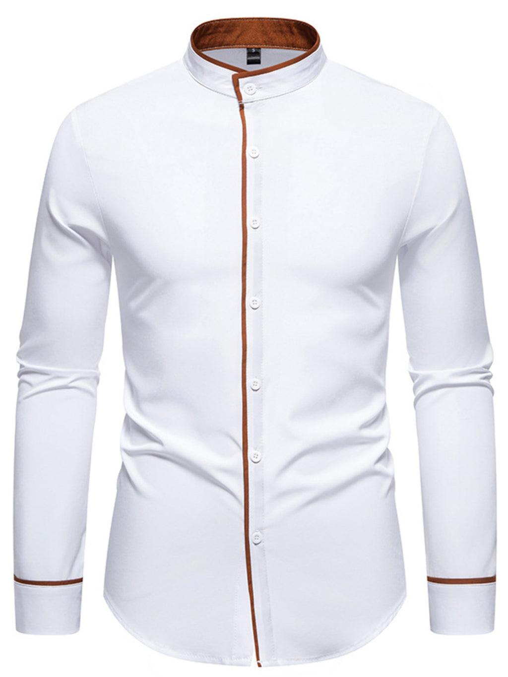 Men's Slim Fit Long Sleeve Shirt by Trendsi
