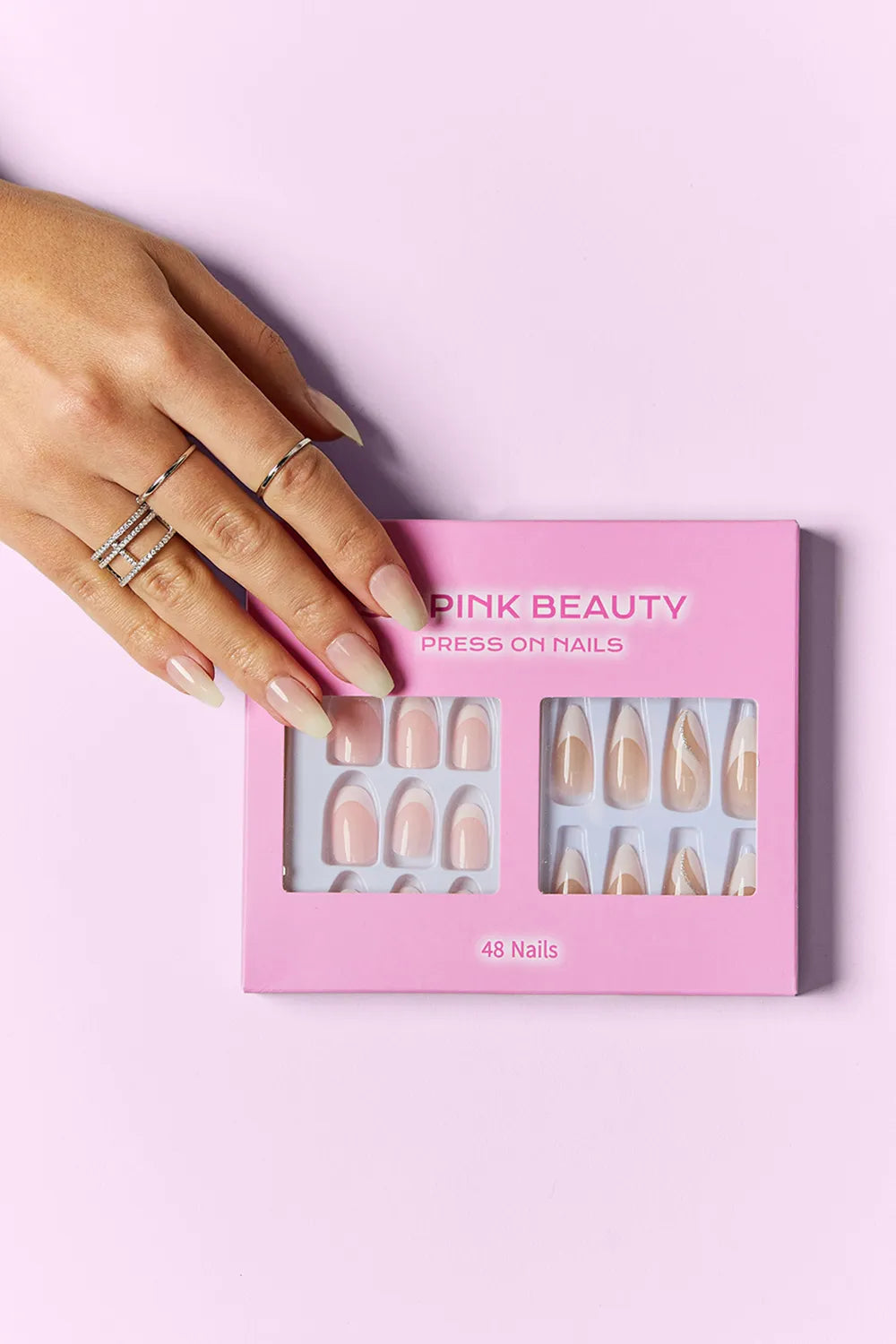 SO PINK BEAUTY Press On Nails 2 Packs by Trendsi