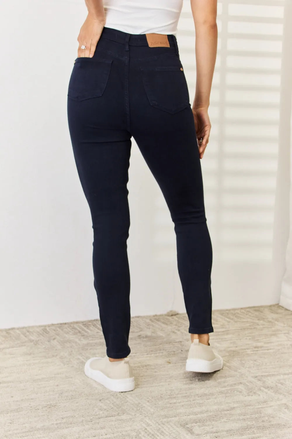 Judy Blue Full Size Garment Dyed Tummy Control Skinny Jeans by Trendsi