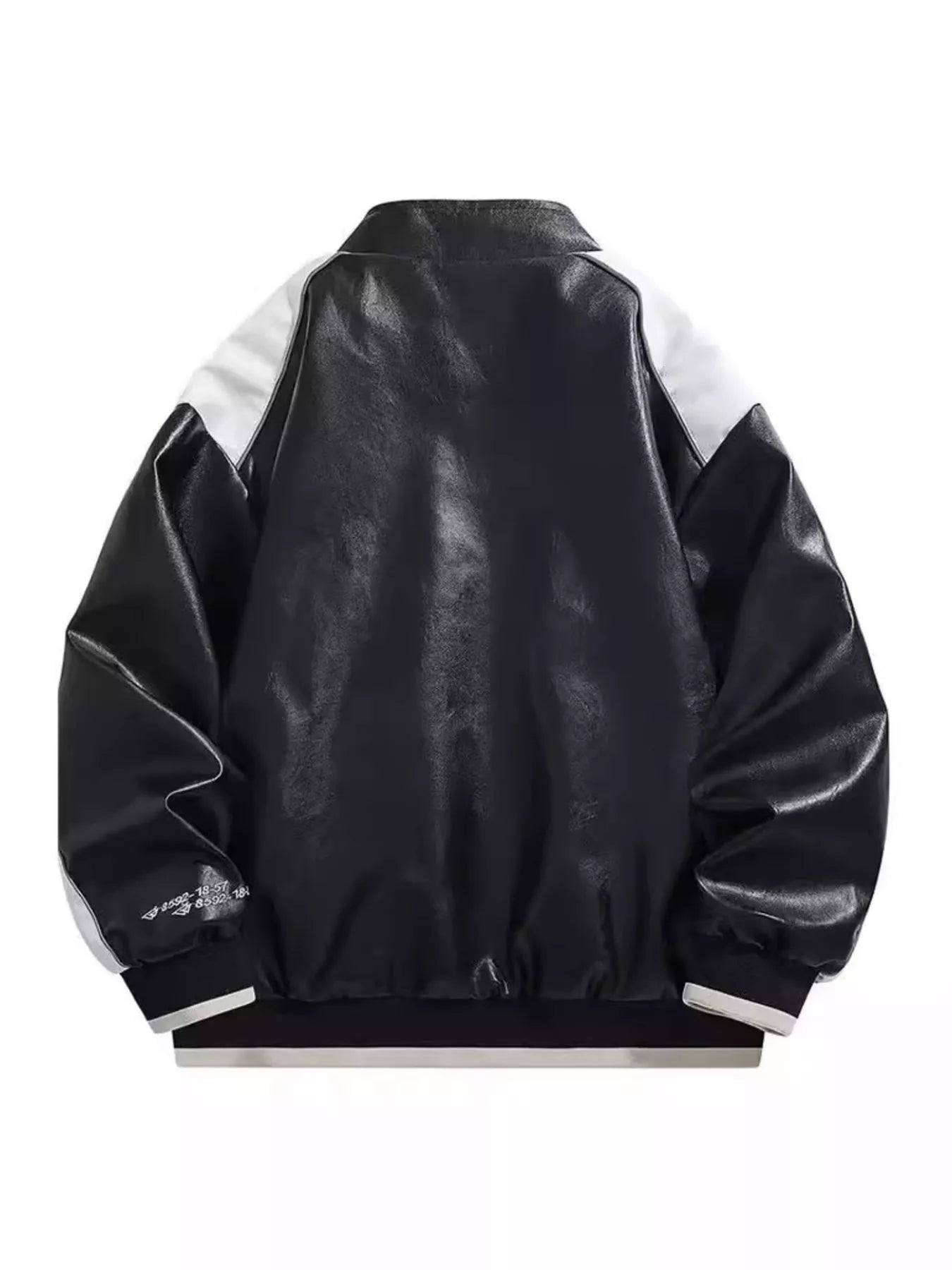 Men's Plus Size Zip Up Contrast Long Sleeve Jacket by Trendsi