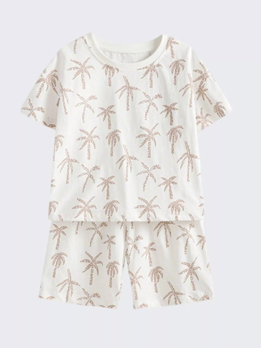 Children's Tropical Palm Print Outfit Set by Trendsi
