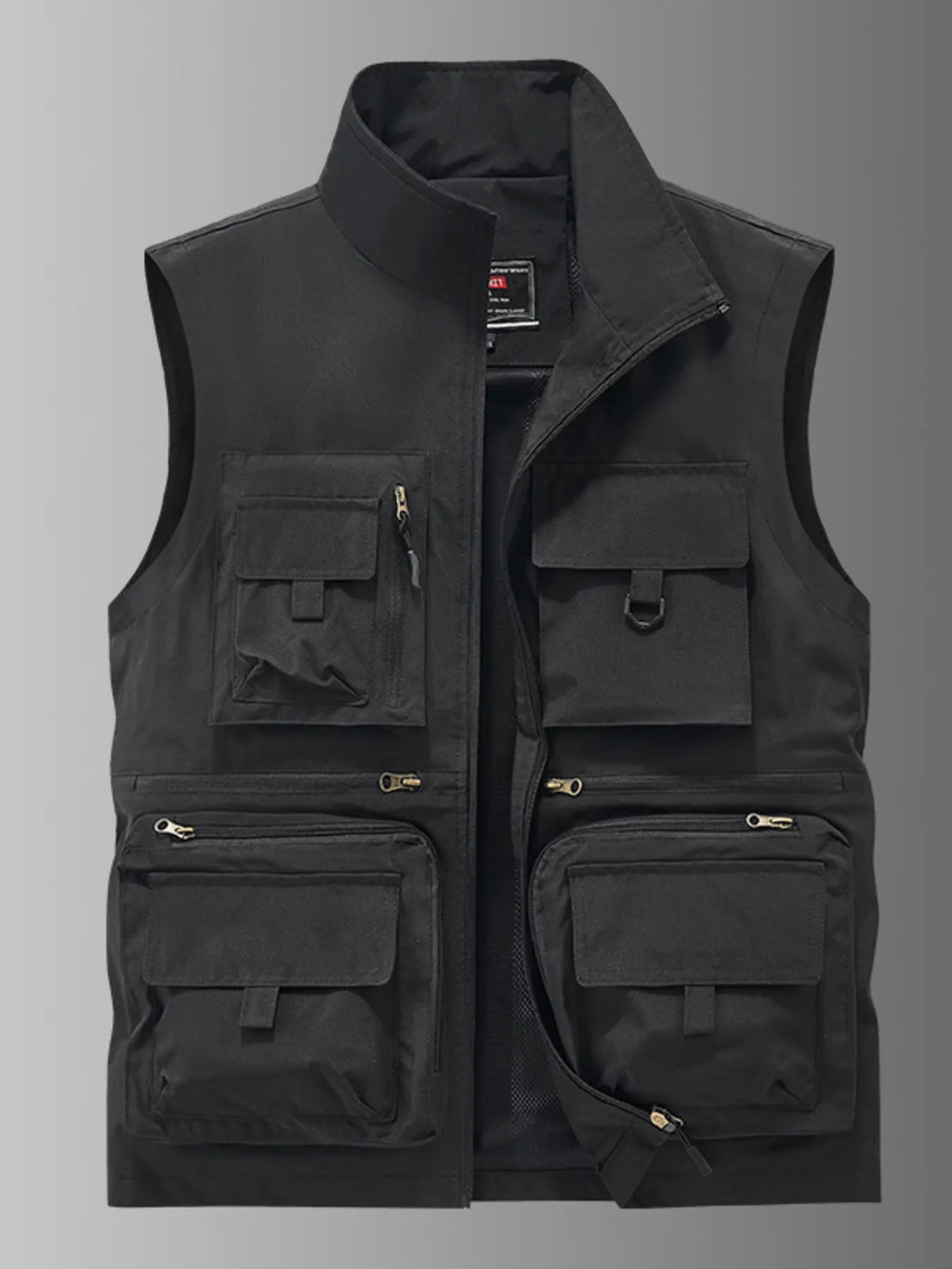 Men's Plus Size Multi-Pocket Outdoor Utility Vest by Trendsi