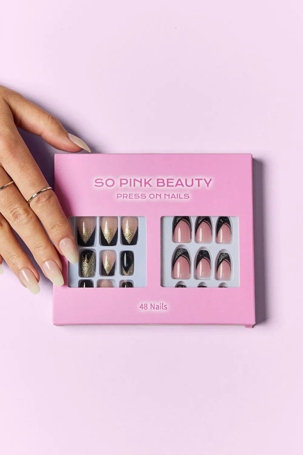 SO PINK BEAUTY Press On Nails 2 Packs by Trendsi