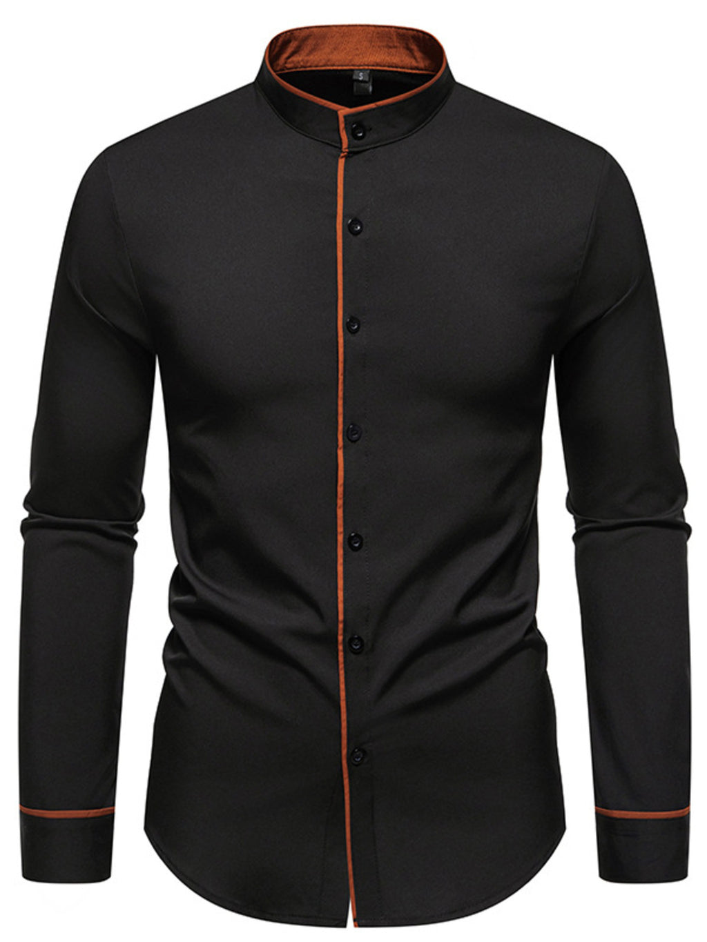 Men's Slim Fit Long Sleeve Shirt by Trendsi