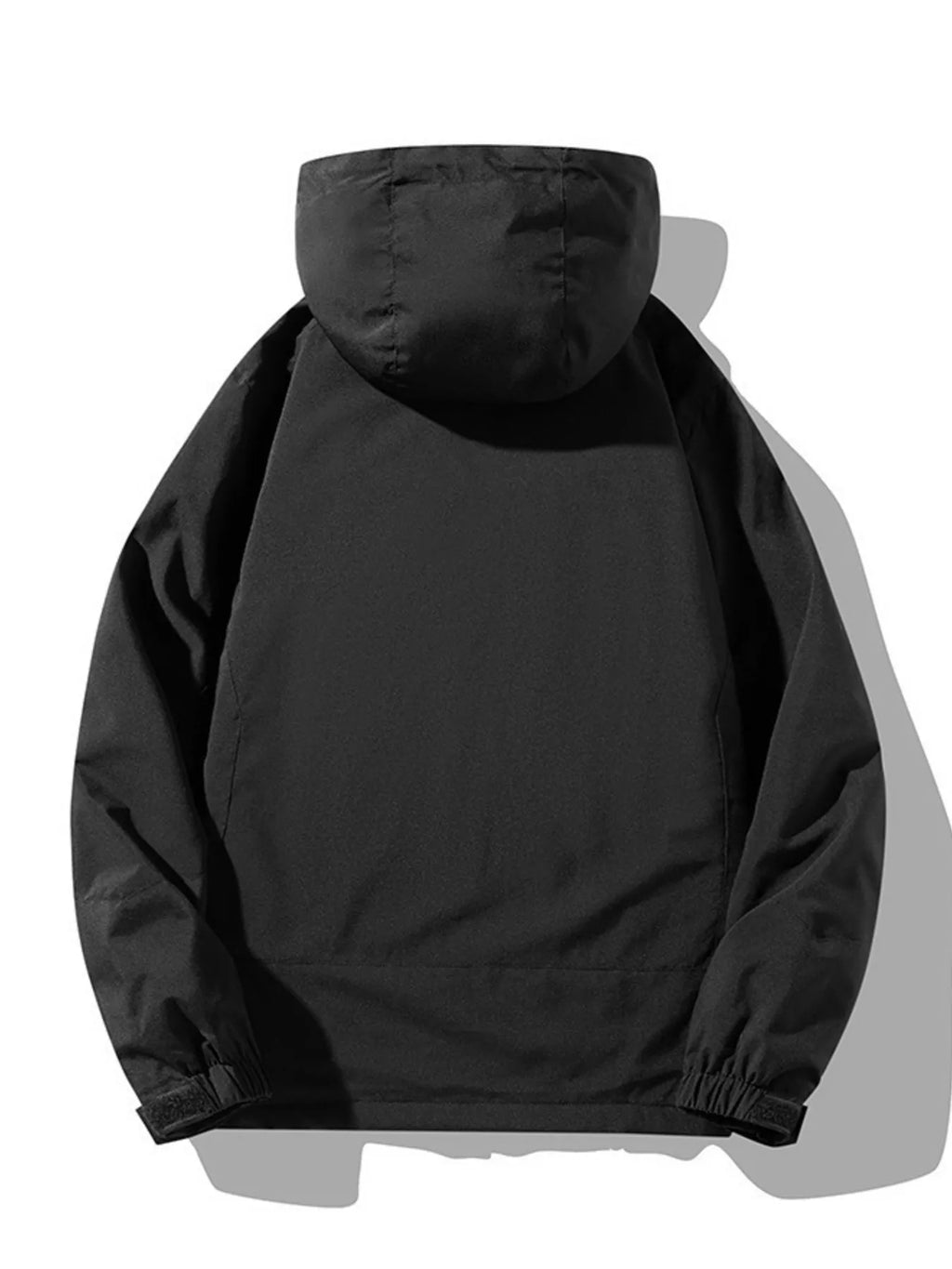 Men's Plus Size Waterproof Windproof Outdoor Hooded Jacket by Trendsi