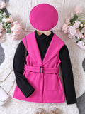 Children's Vest & Top & Beret 3-Piece Set by Trendsi