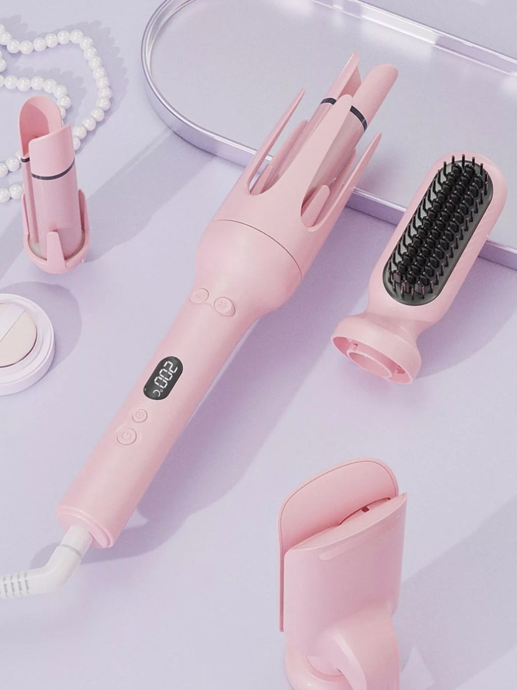 Automatic Rotating Ceramic Hair Curling Iron by Trendsi
