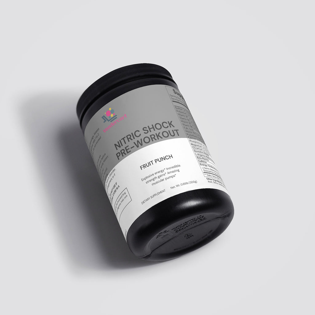 Nitric Shock Pre Workout Strength, Energy, Endurance, And Mental Focus Booster by DC-THE CEO