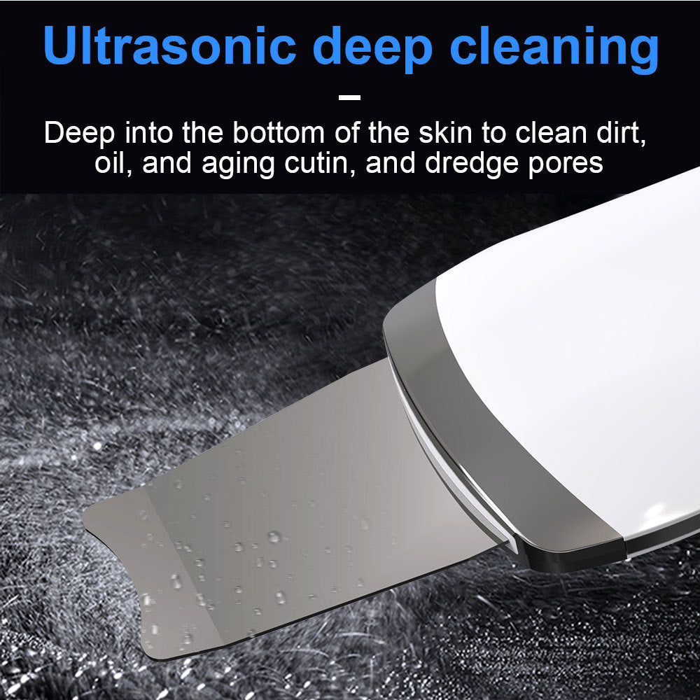 Electric Ultrasonic Skin Scrubber Face Spatula Home Ultrasonic Skin Scrubber Facial Cleaner Handheld Mini Derma Galvanica Tightening Face Scrubber Machine Skin Scrubber USB Ultrasonic by DC-THE CEO