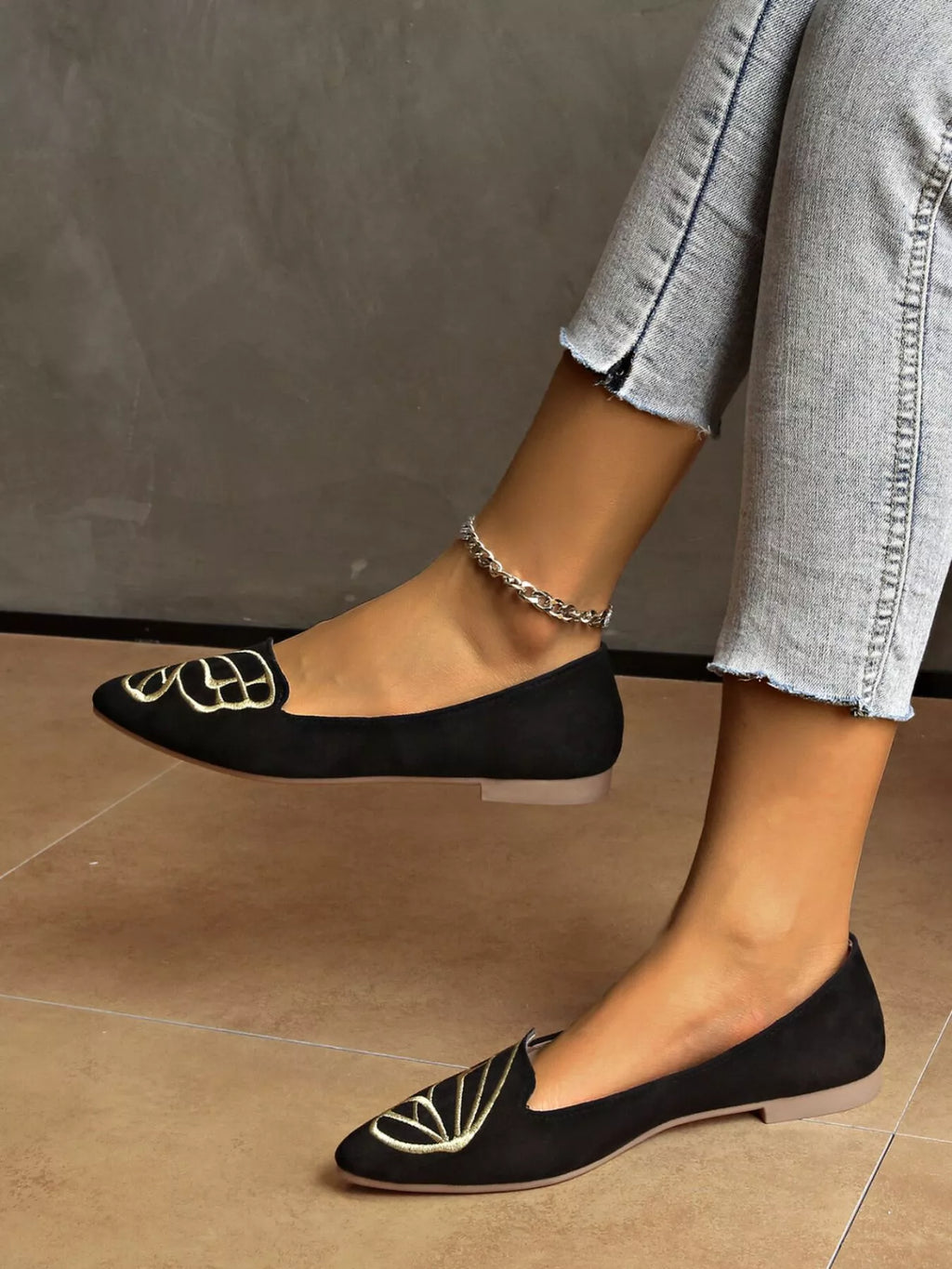 Point Toe Slip-Ons by Trendsi
