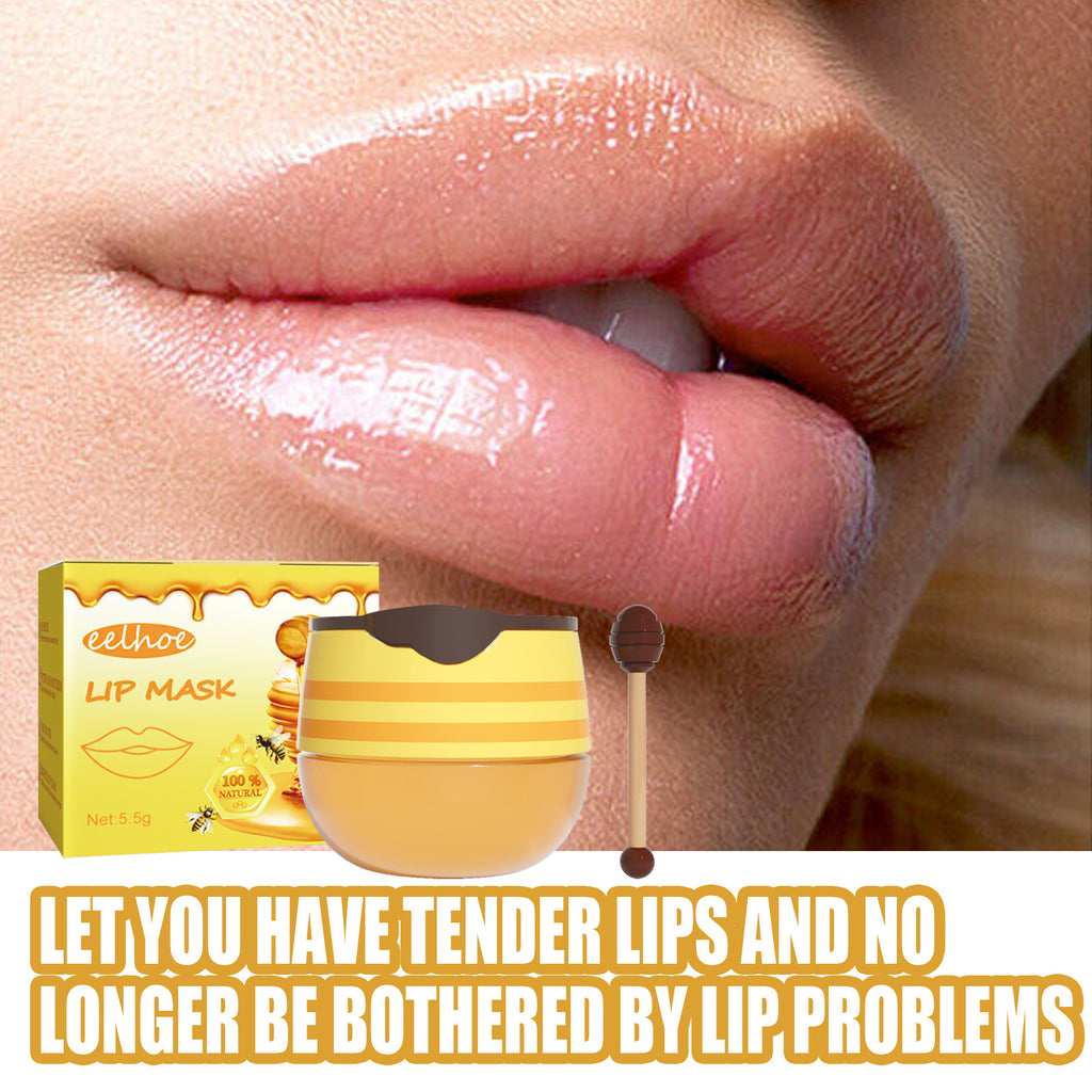 EELHOE Honey Lip Mask Moisturizing Exfoliating Lip Care Bee Lipstick by DC-THE CEO