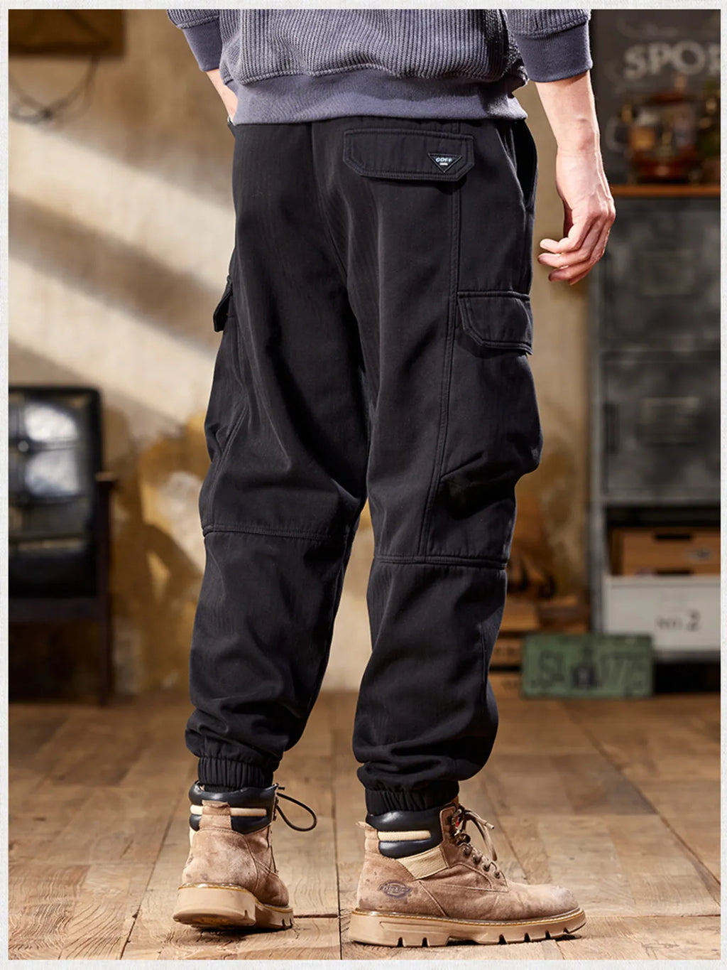 Men's Plus Size Casual Cargo Pants by Trendsi