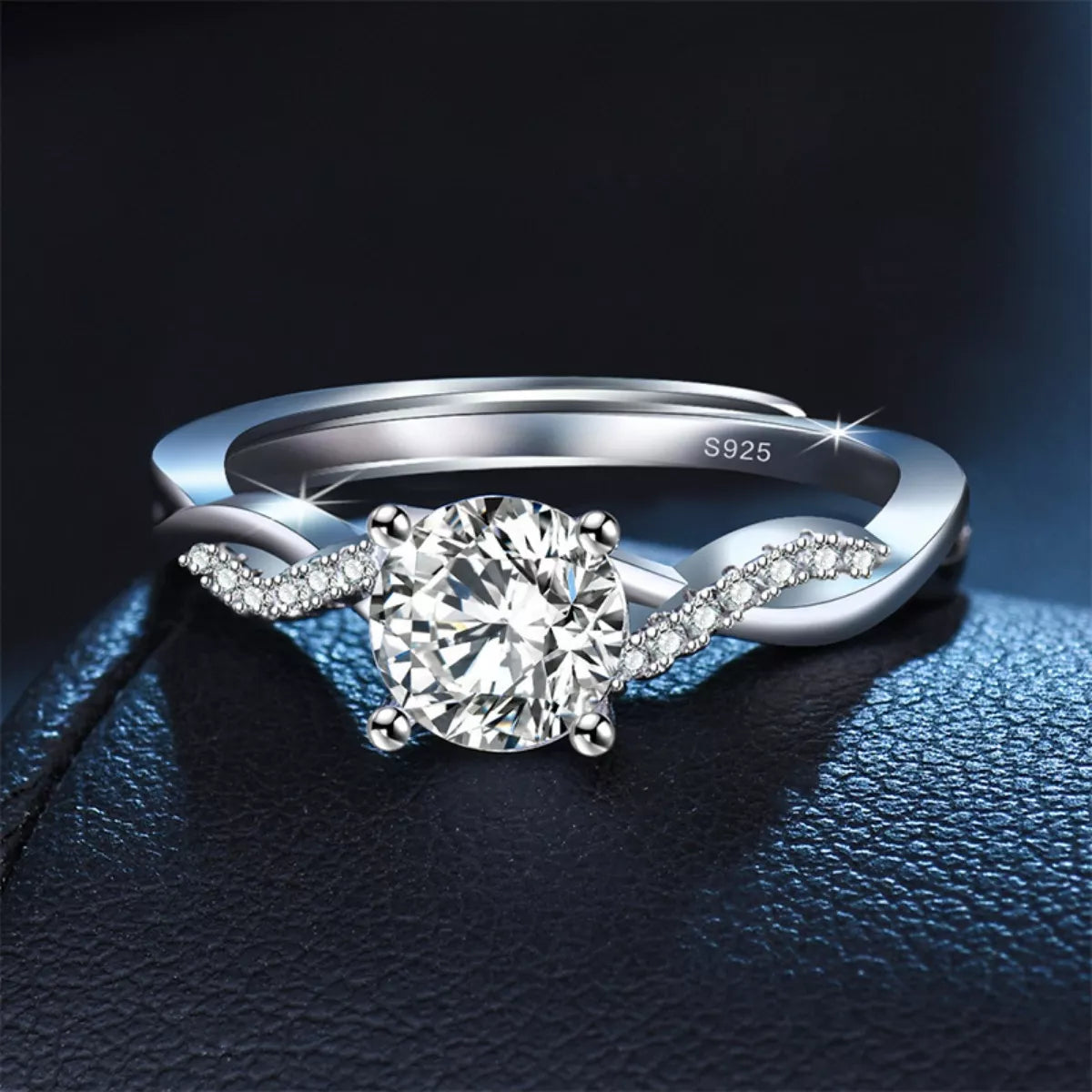 1 Carat Moissanite 925 Sterling Silver Ring by Trendsi