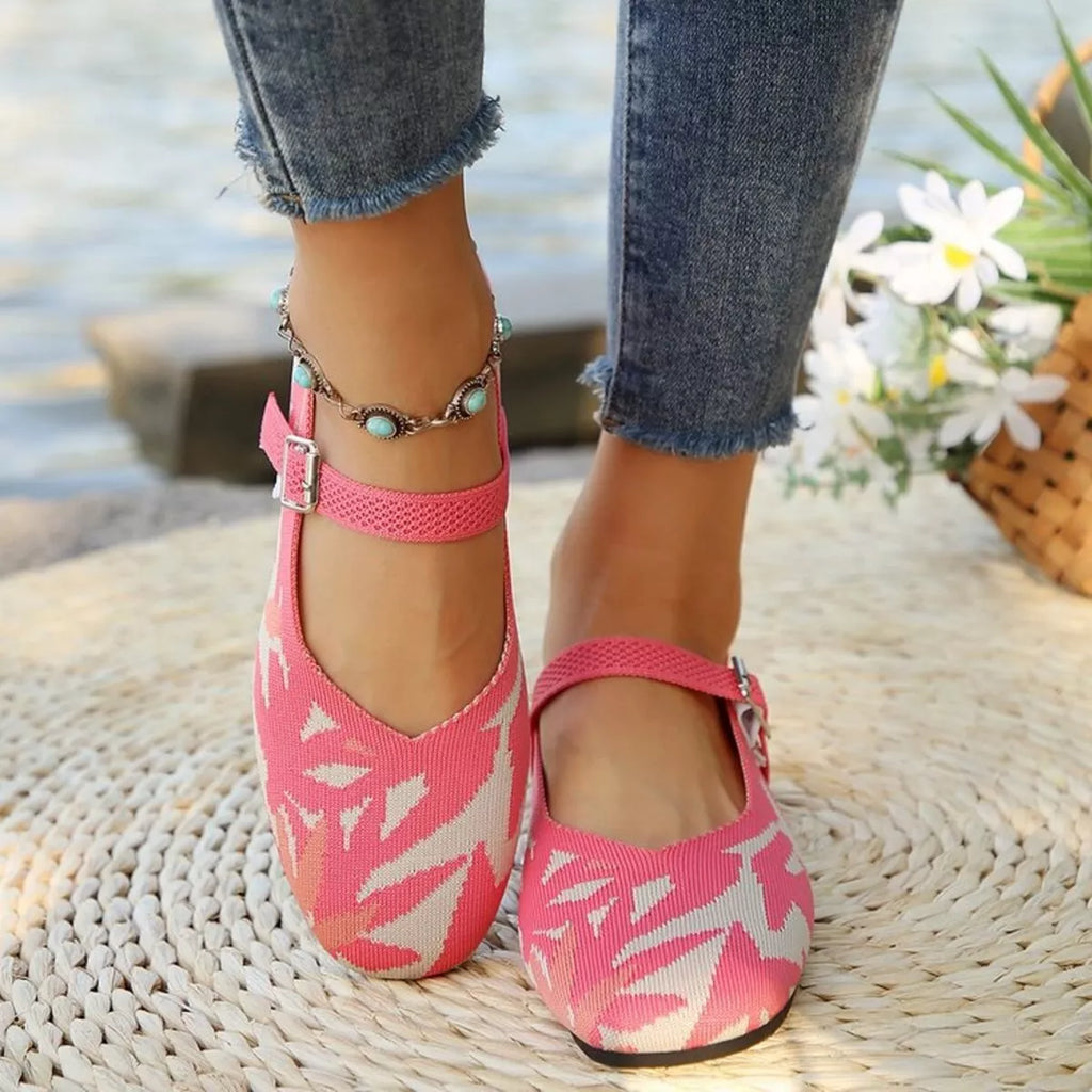 Round Toe Mesh Slip-Ons by Trendsi