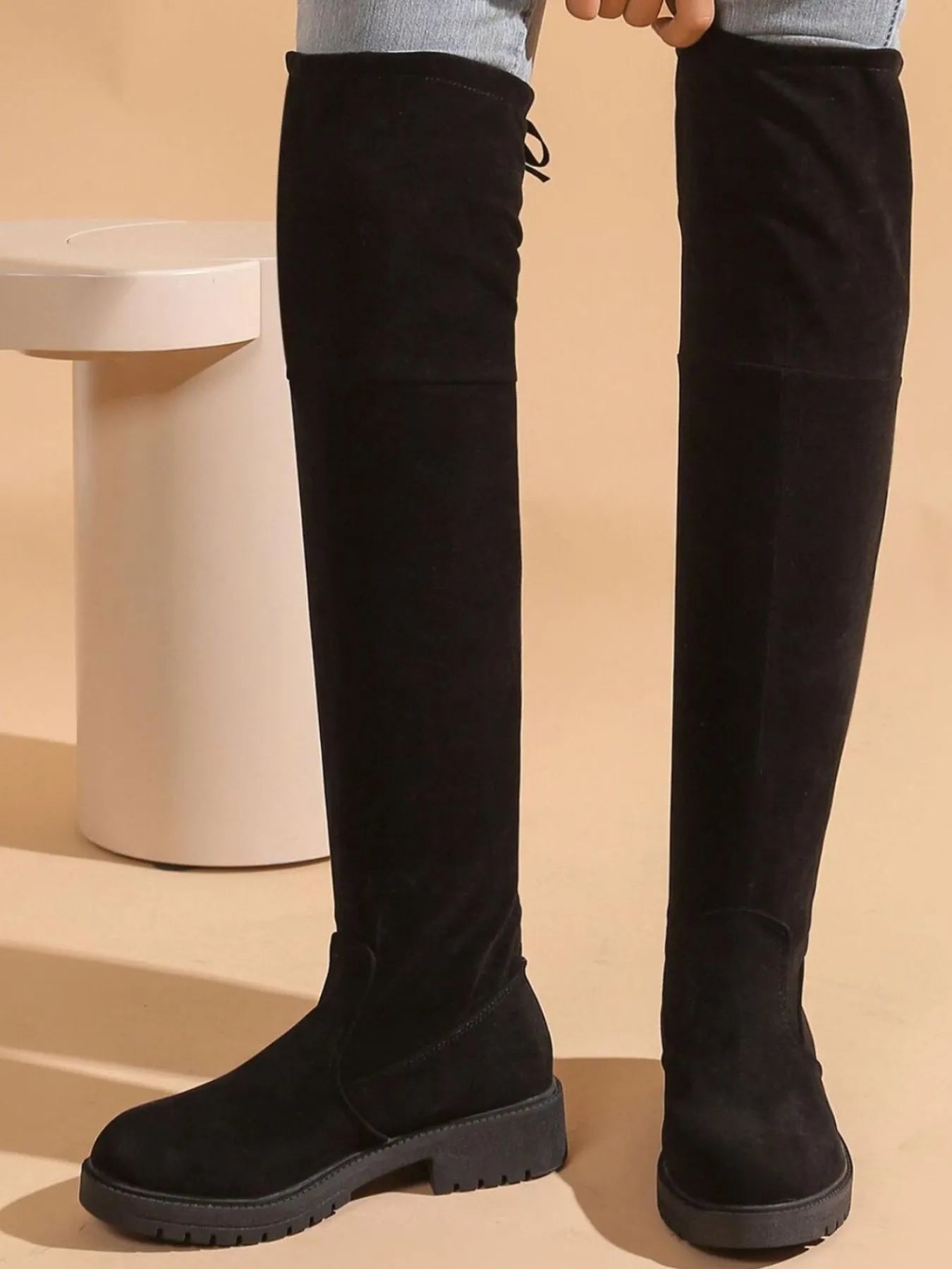 Over-the-Knee Block Heel Boots by Trendsi