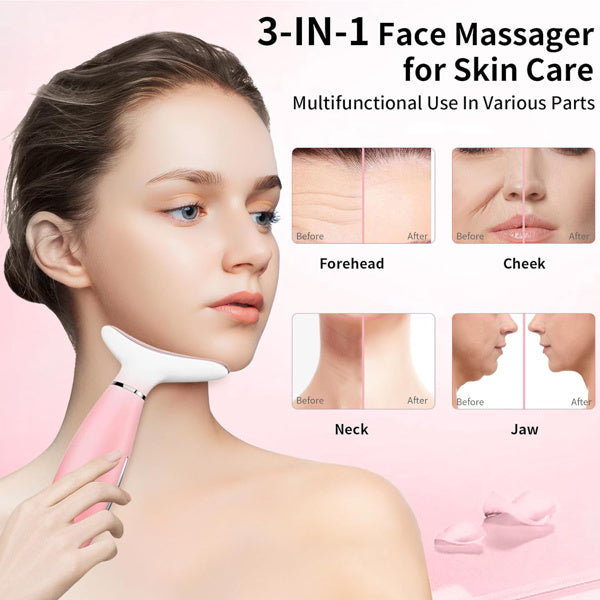 Facial And Neck Massager, Pink Neck Beauty Device by DC-THE CEO