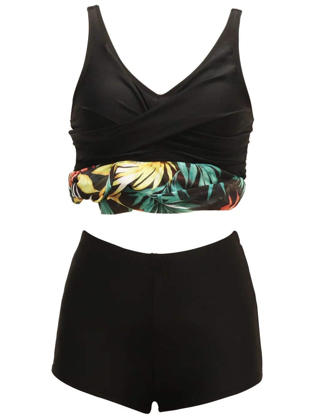Printed Wide Strap Two-Piece Swim Set by Trendsi