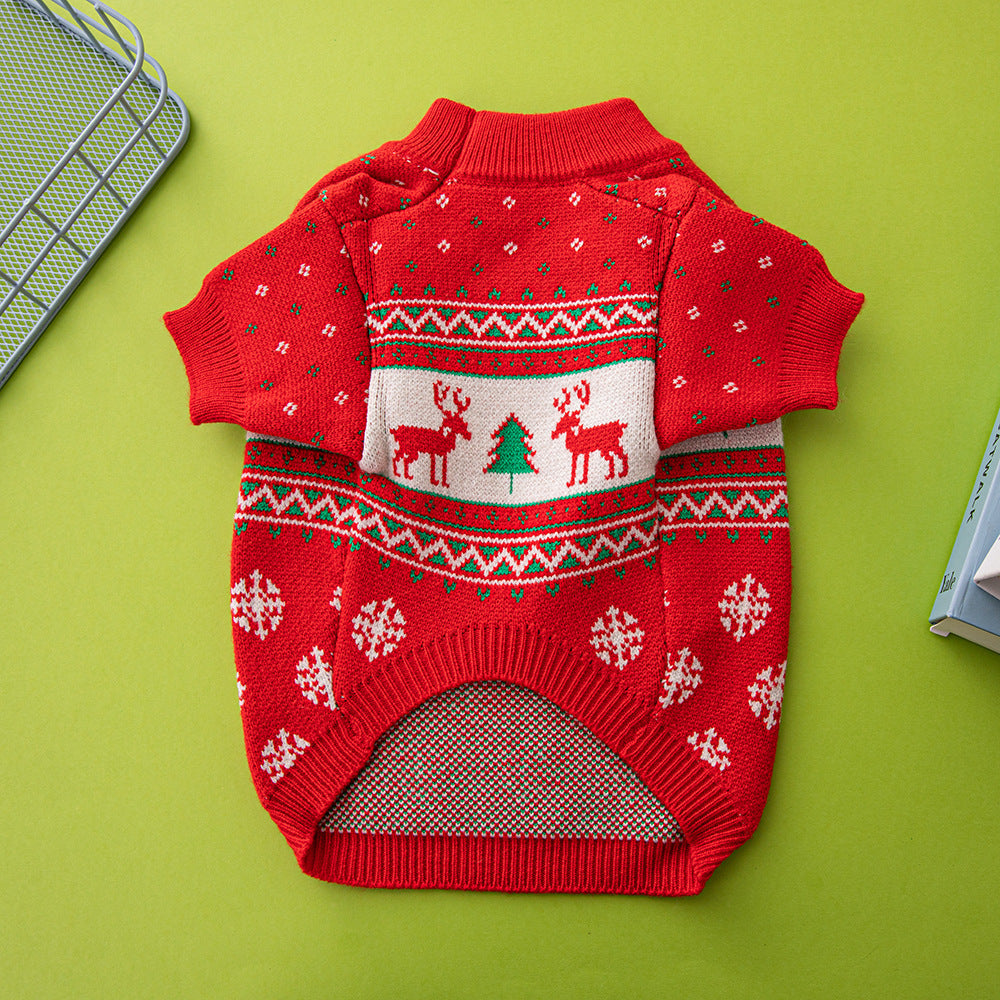 Christmas Tree Elk Christmas Dog Sweater by DC-THE CEO