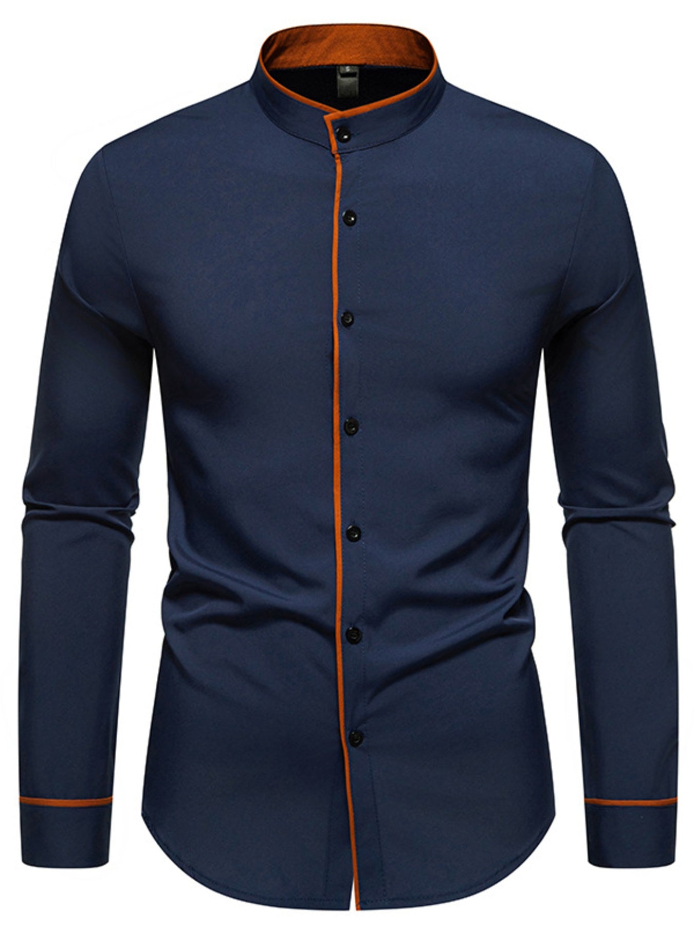 Men's Slim Fit Long Sleeve Shirt by Trendsi